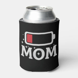 Moeder Batterij Laag Moe Funny Moederdag Blikjeskoeler