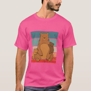 Moeder beer Beer Cubs Illustratie Schattigee Famil T-shirt