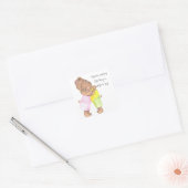 Moeder Beer en haar Show Vierkante Sticker (Envelop)