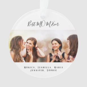 Moeder Best MOM Ever Foto Kerstmis Ornament