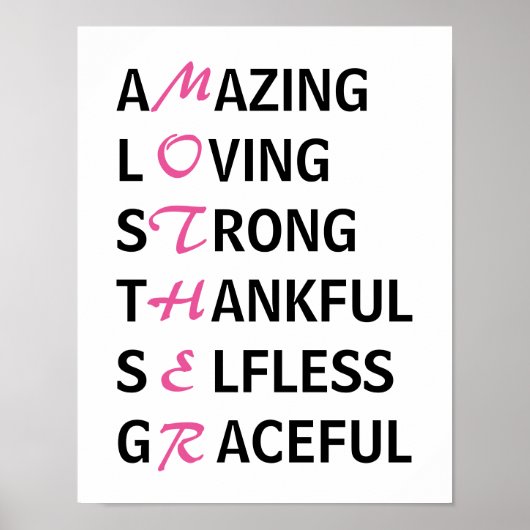 Moeder betekent Moederdag Poster (Voorkant)