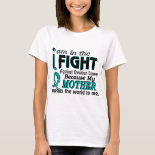 Moeder betekent wereld voor mij ovariumkanker t-shirt