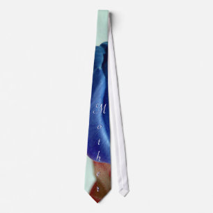 Moeder Blauwe Tulpen Stropdas