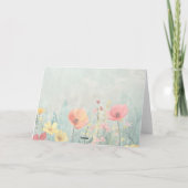 "Moeder"  Bloemen Moederdag Kaart (Achterkant)