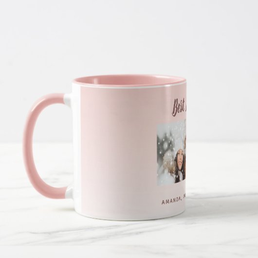 Moeder blush roze foto mok (Links)