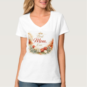 Moeder Boho Waterverf Perzik Mint, Agate Goud, Kun T-shirt