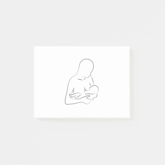 Moeder Borstvoeding Silhouette Post-it® Notes (Voorkant)