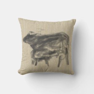 Moeder Buffalo en haar kubus Chinese Ox Year SqP Kussen