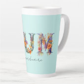 Moeder Buitengewone Bloementypografie Latte Mok (Rechterhoek)