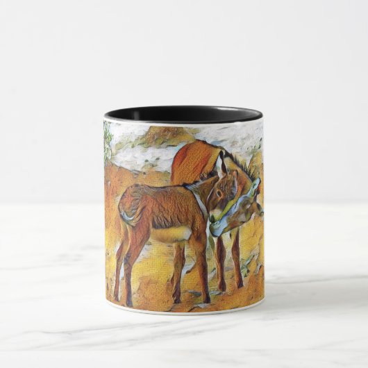 Moeder Burro en zoon in Arizona Mok (Midden)