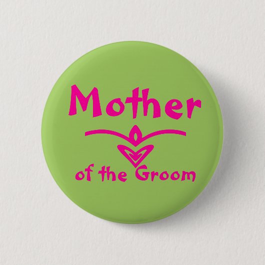 Moeder Button in kalkgroen en roze (Voorkant)