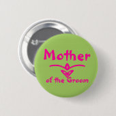 Moeder Button in kalkgroen en roze (Voorkant /achterkant)