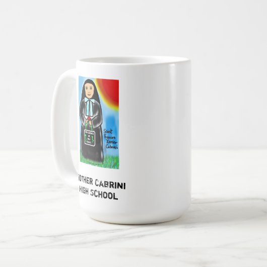 Moeder Cabrini-Mok Koffiemok (Voorkant links)