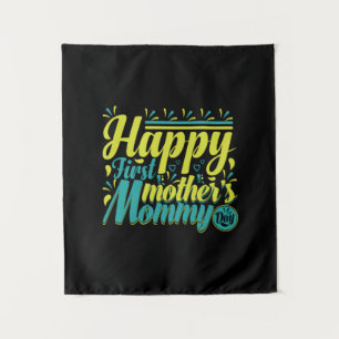 Moeder Cadeau Gelukkig Eerste Moederdag Wandkleed