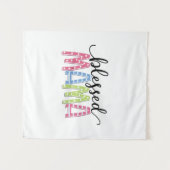 Moeder Cadeau Gezegende Mama Wandkleed (Voorkant (horizontaal))