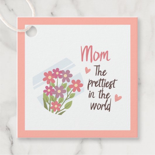  moeder cadeau Label – Bloemen Moederdag (Voorkant)