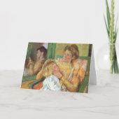 Moeder Combing Child's Hair | Mary Cassatt Kaart (Voorkant)