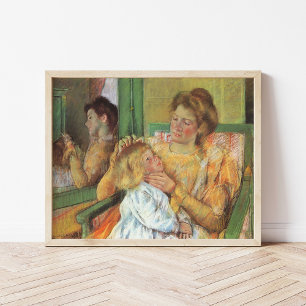 Moeder Combing Child's Hair   Mary Cassatt Poster
