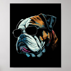 Moeder Cool Dog Zonnebril - English Bulldog Poster
