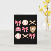 Moeder Coquette Moederdag Vrouwen Meisjes Honkbal Kaart (Gele Bloem)