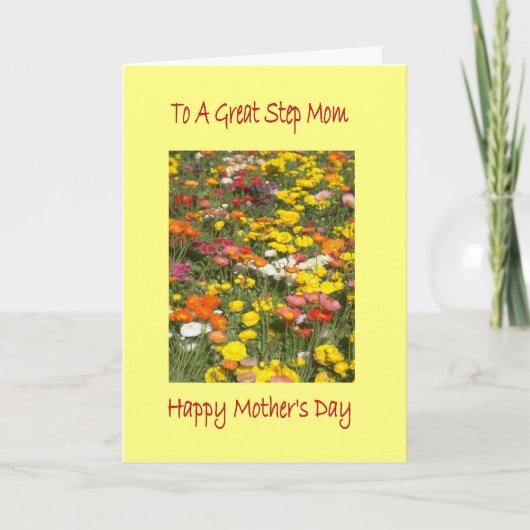 Moeder Dag Stap Mama Kaart (Voorkant)