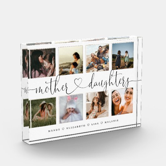 Moeder Daughters Heart Script | Fotoraster collage Fotoblokken (Links)