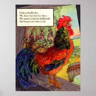 Moeder de Gans uit de jaren 20 - haan Poster
