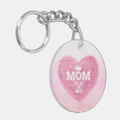 Moeder de Koningin Moederdag | Button Sleutelhange Sleutelhanger (Voorkant Links)