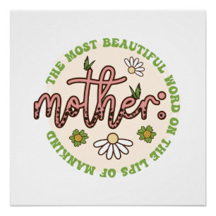 Moeder de mooiste wereld perfect poster