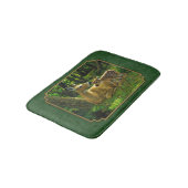 Moeder Deer en Fawn Forest Green Badmat (Gekanteld)
