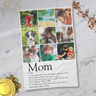 Moeder Definitie 9 Fotocollage Theedoek