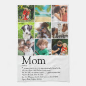 Moeder Definitie 9 Fotocollage Theedoek (Verticaal)