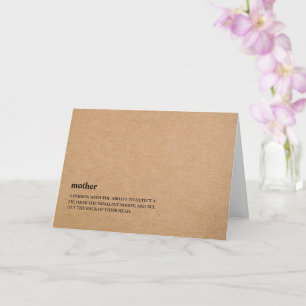 Moeder Definitie Moederdag Kaart