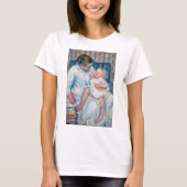 Moeder die haar slaperig kind, Cassatt, wil wassen T-shirt (Voorkant)