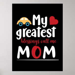 Moeder die mijn grootste zegels geeft, noem me mam poster