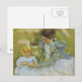 Moeder die speelt met haar kind. c.1897, Mary Cass Briefkaart (Voorkant / Achterkant)