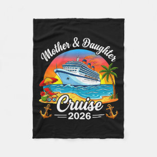 Moeder dochter cruise 2026 vakantie trip familie fleece deken