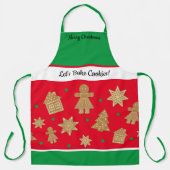 Moeder Dochter Custom Gingerbread Kerstmis Schort (Voorkant)