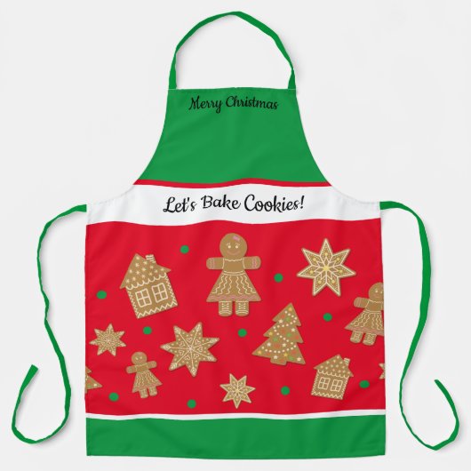 Moeder Dochter Custom Gingerbread Kerstmis Schort (Voorkant)