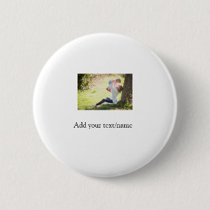 Moeder dochter familie foto naam toevoegen afbeeld ronde button 5,7 cm