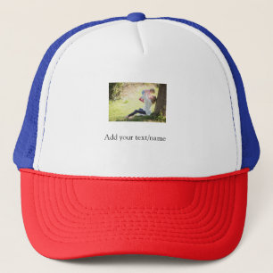 Moeder dochter familie foto naam toevoegen afbeeld trucker pet