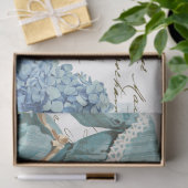 Moeder Dochter Frans Script Blue Flower  Tissuepapier (Geschenk)