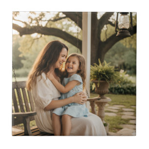 Moeder dochter liefde foto moedersdag familie cade tegeltje