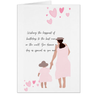 Moeder & Dochter Roze Hart Silhouet