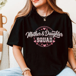 Moeder Dochter Team Cute Matching Familie Design T-shirt
