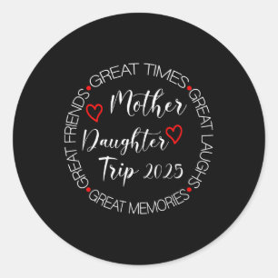 Moeder Dochterreis 2025 Familie Vakantie Mama Matc Ronde Sticker