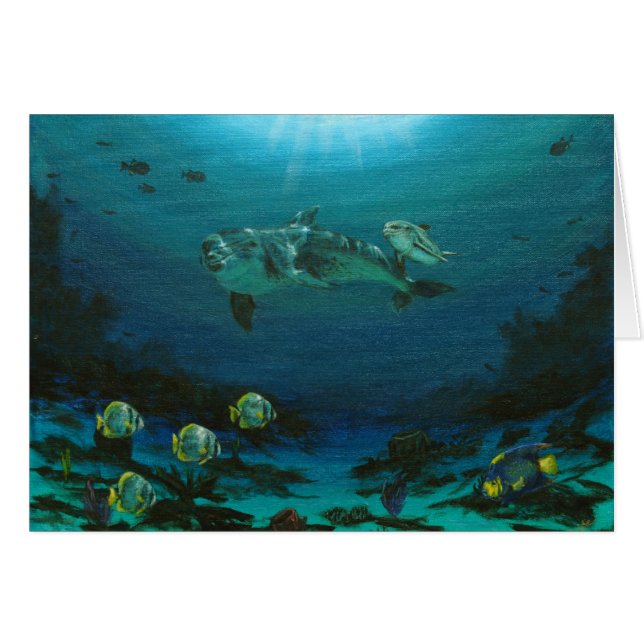 Moeder dolfijn en kalf (Voorkant Horizontaal)