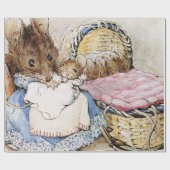 Moeder Dormouse en haar kind - Beatrix Potter Cadeaupapier (Vlak)
