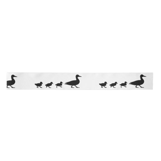 Moeder Duck en Ducklings Silhouette 3" Lint (Voorkant)