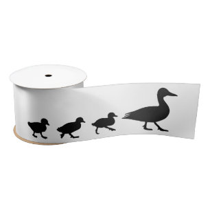 Moeder Duck en Ducklings Silhouette 3" Lint